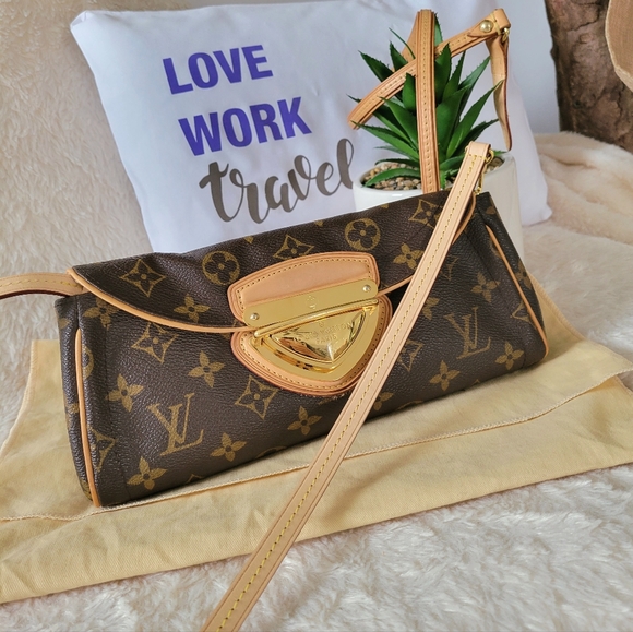 💕DISCONTINUED Very Rare LOUIS VUITTON Pochette Beverly Crossbody Monogram - Picture 3 of 16